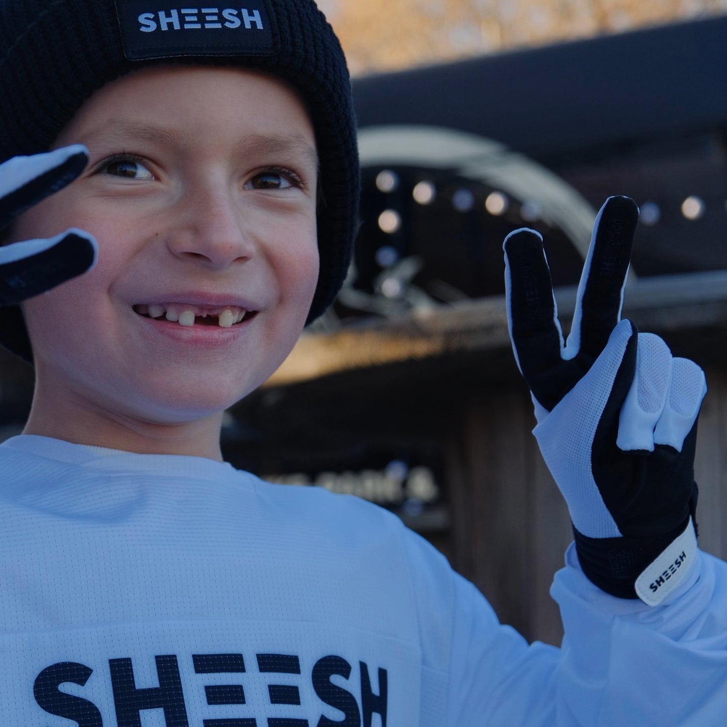 SHEESH KIDS 80's Partylaps Gloves Powderwhite