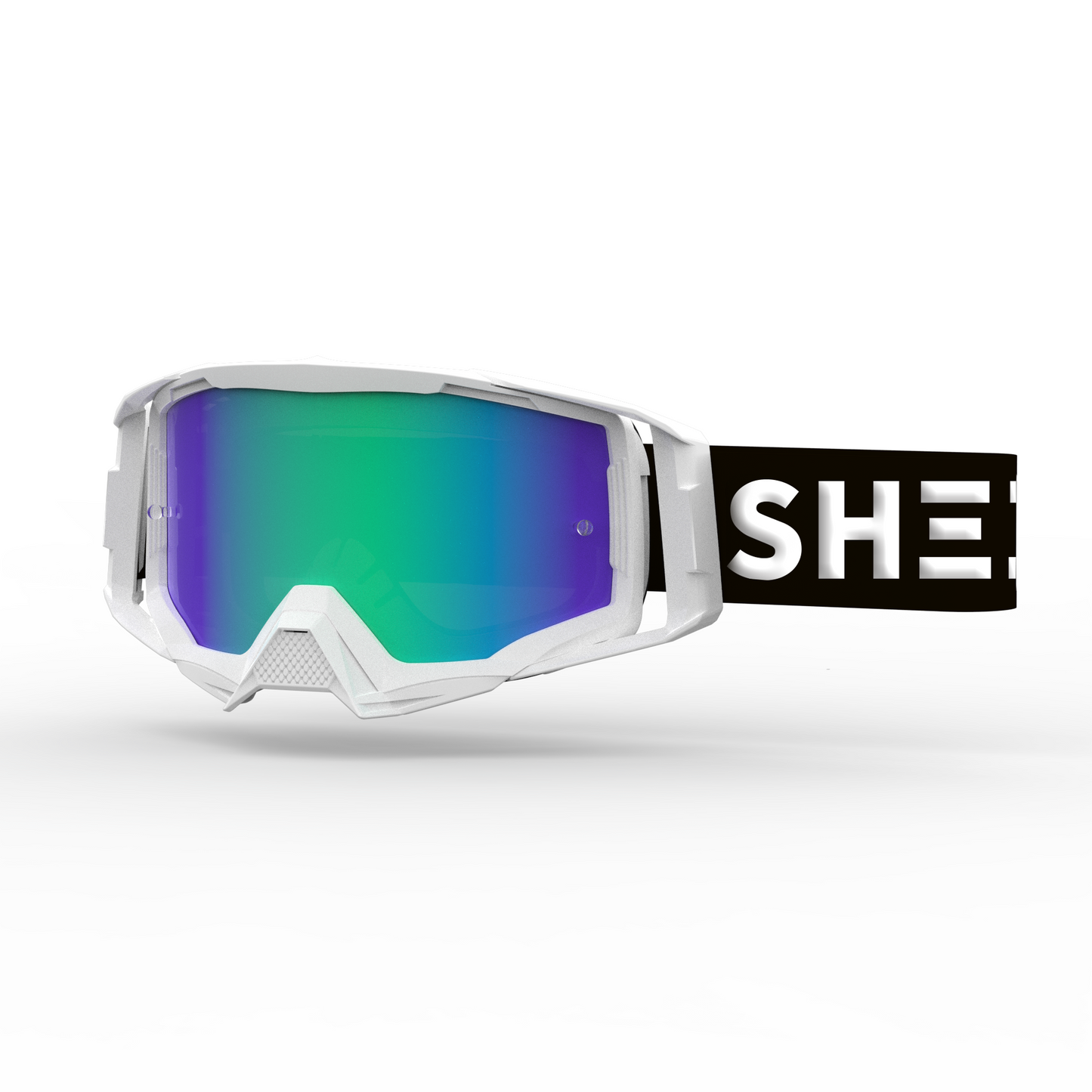 SHEESH 80's Hurricane Goggle Powderwhite-Green