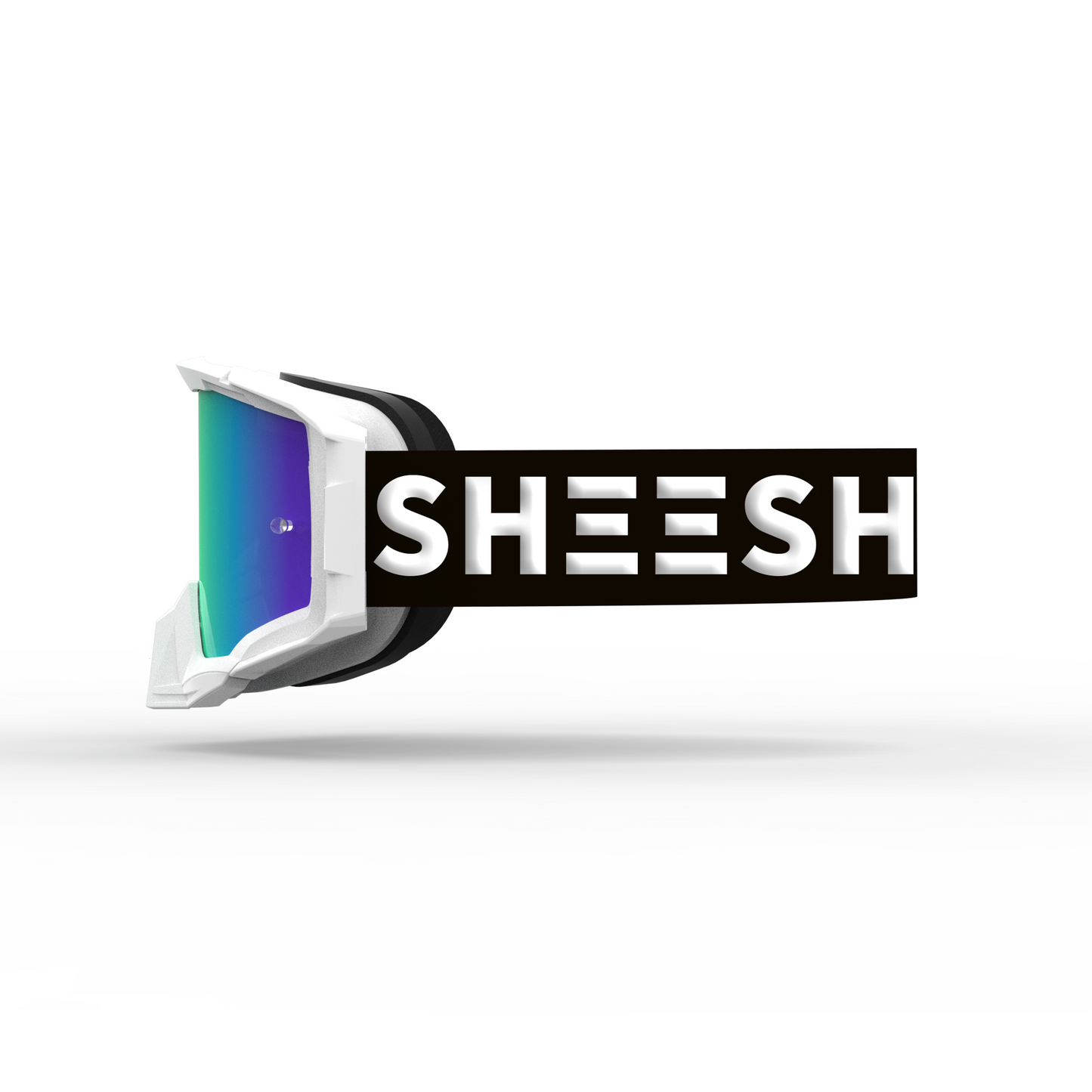 SHEESH 80's Hurricane Goggle Powderwhite-Green