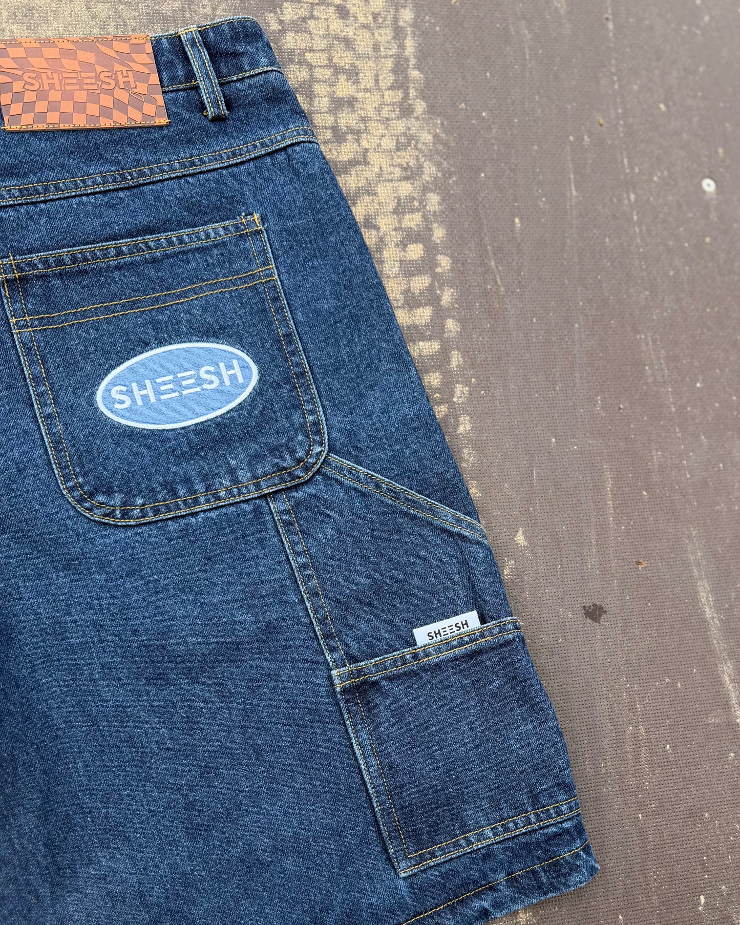 SHEESH STEeZE BAGGY SHORTS - DARKBLUE