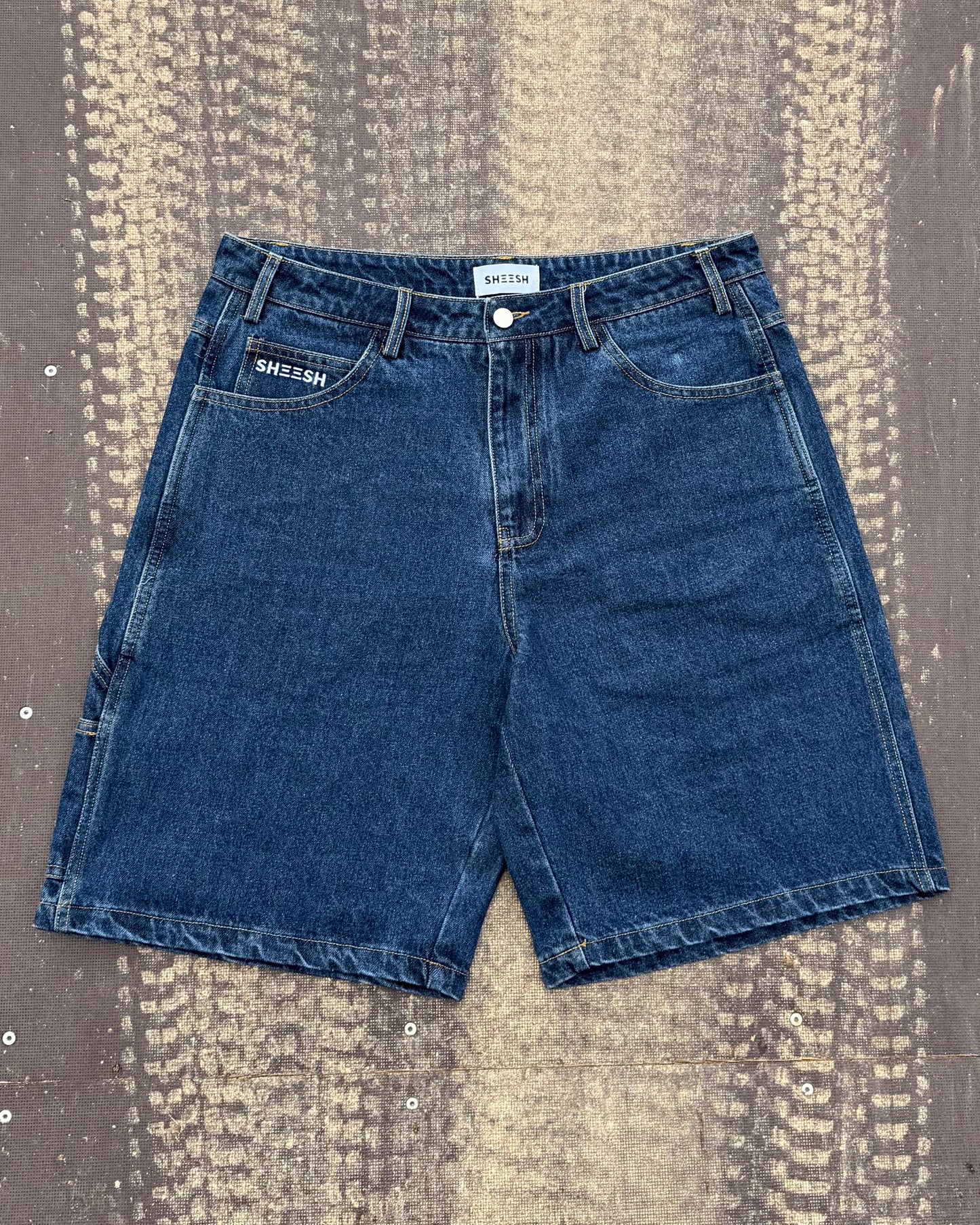 SHEESH STEeZE BAGGY SHORTS - DARKBLUE