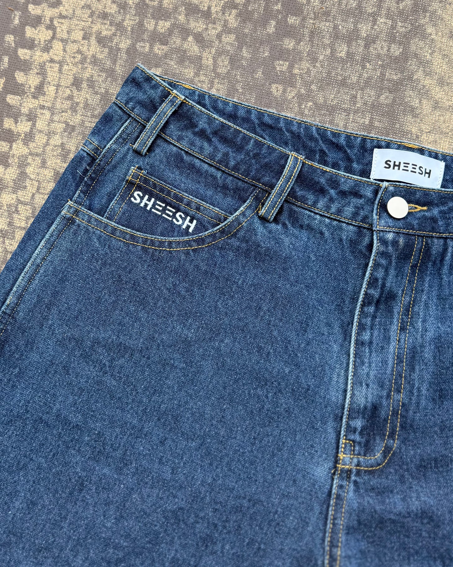 SHEESH STEeZE BAGGY SHORTS - DARKBLUE