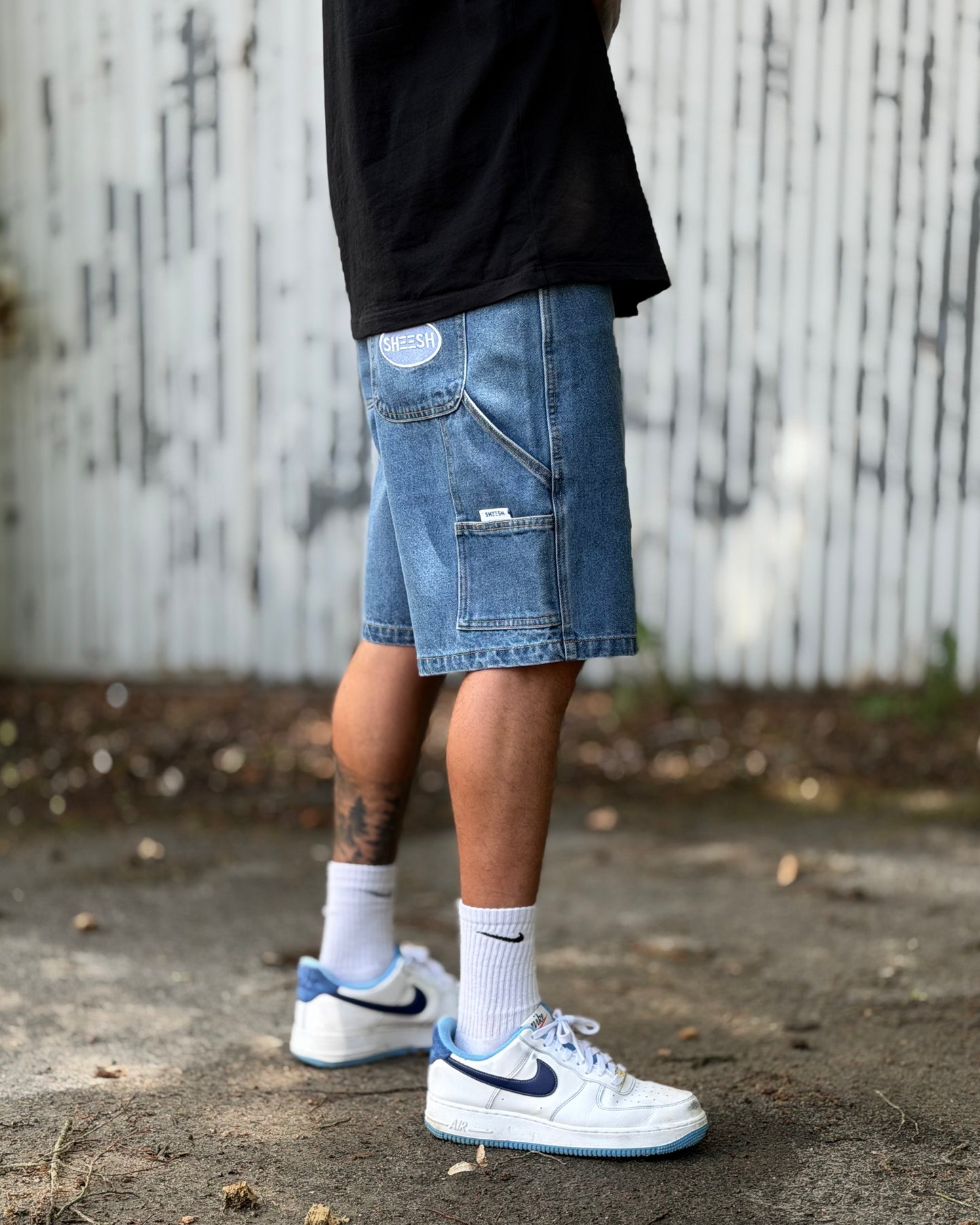 SHEESH STEeZE BAGGY SHORTS I LIGHTBLUE - LIMITED STEeZE DROP #02