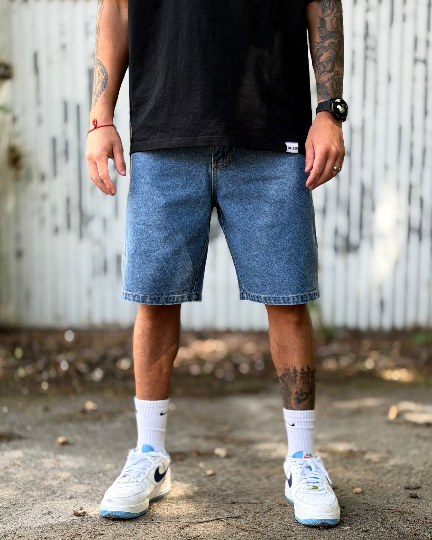 SHEESH STEeZE BAGGY SHORTS I LIGHTBLUE - LIMITED STEeZE DROP #02