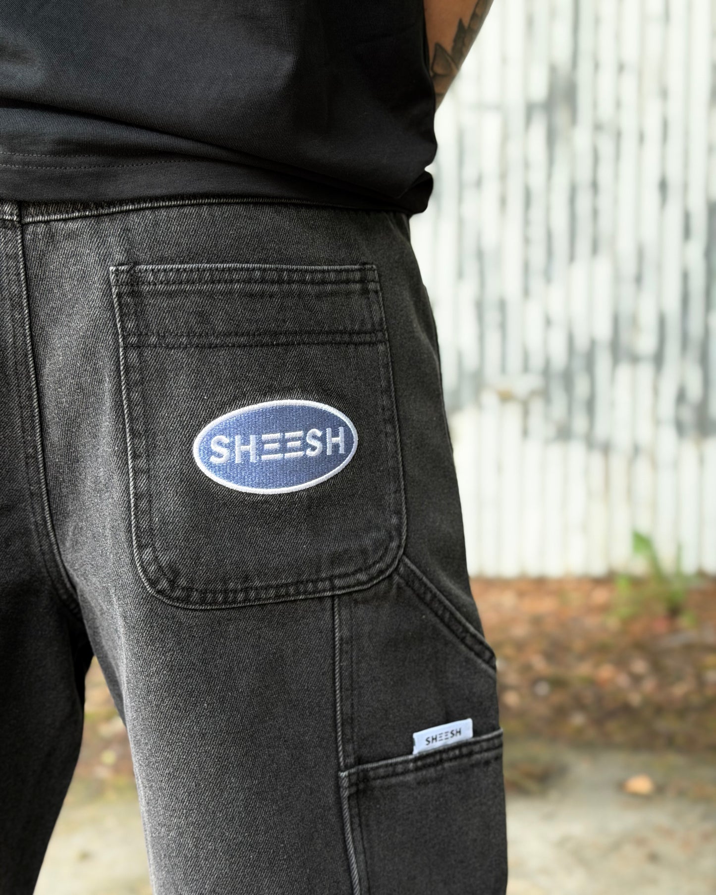 SHEESH STEeZE BAGGY SHORTS I BLACK - LIMITED STEeZE DROP #02