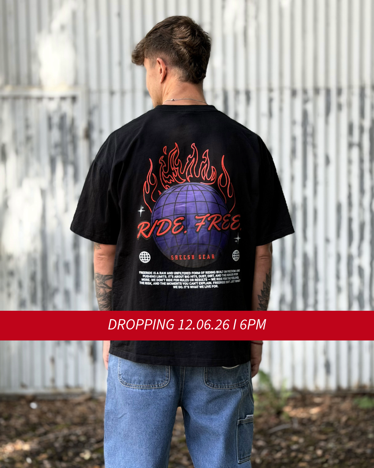 SHEESH "RIDE. FREE." TEE - LIMITED STEeZE DROP #02