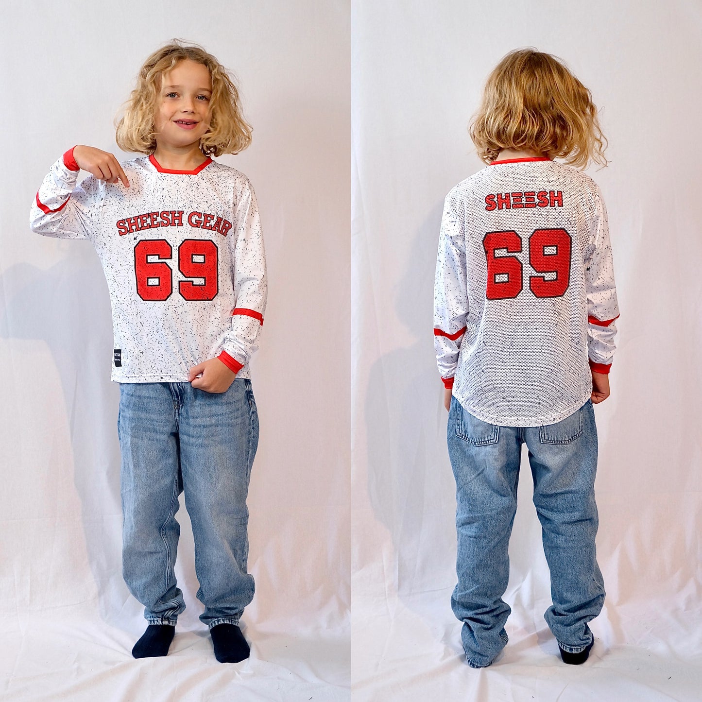 SHEESH KIDS 69er Partylaps Jersey BloodWhite