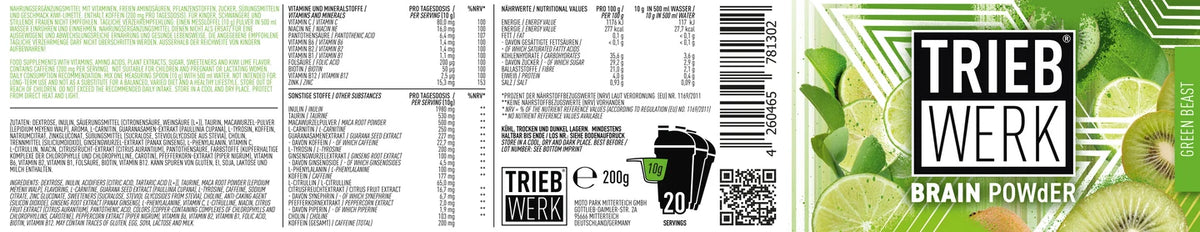 TRIEBWERK ENERGY BRAIN POWdER kaufen | Energy für MTB & Sport