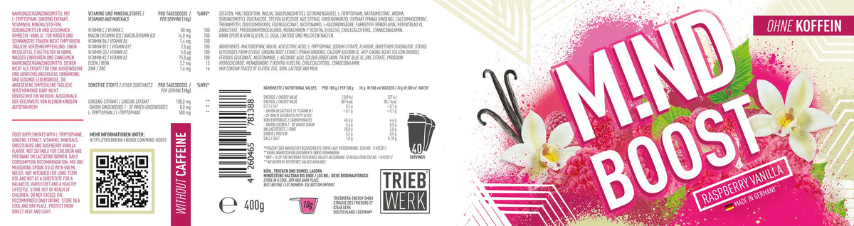 TRIEBWERK MIND BOOST kaufen | Koffeinfreier Fokus-Drink