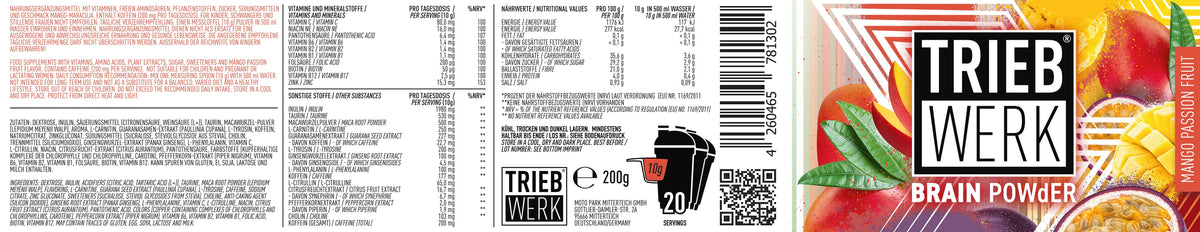 TRIEBWERK ENERGY BRAIN POWdER kaufen | Energy für MTB & Sport