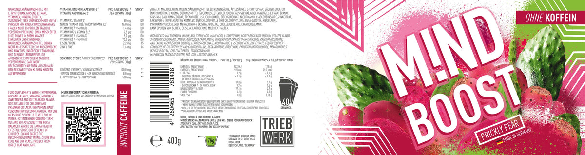 TRIEBWERK MIND BOOST kaufen | Koffeinfreier Fokus-Drink